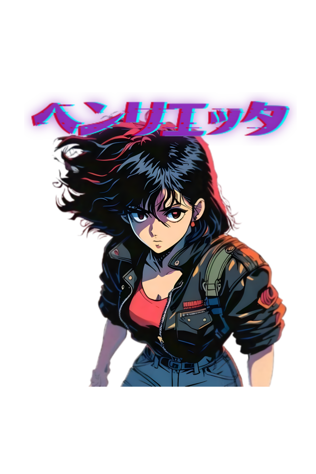 Retro Anime Henrietta Black Unisex T-Shirt