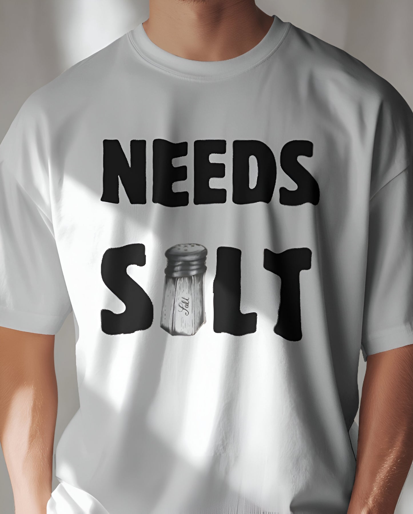 Needs Salt White T-Shirt