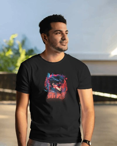 Retro Anime Yahiko Black Unisex T-Shirt