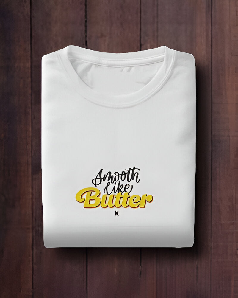 BTS Smooth Like Butter Women's Oversized T-Shirt - Half Sleeve