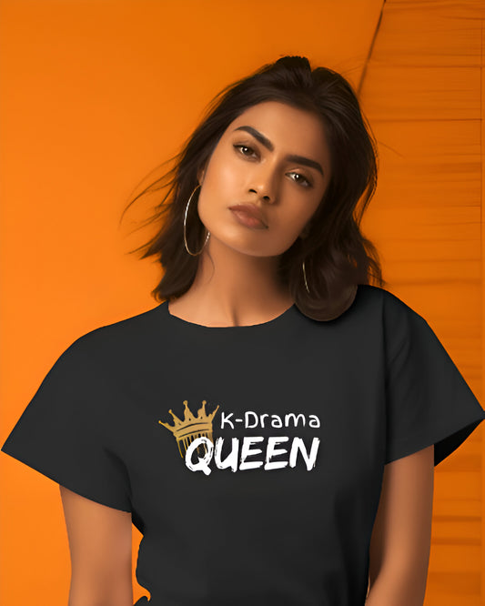 K Drama Queen Black T-Shirt
