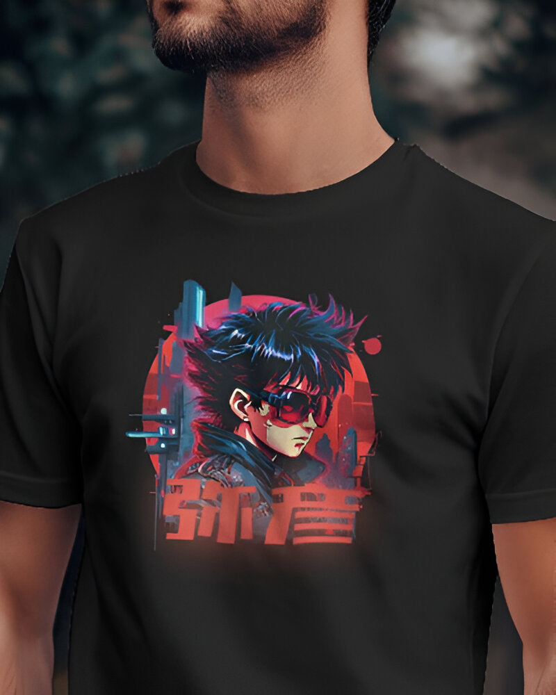 Retro Anime Yahiko Black Unisex T-Shirt