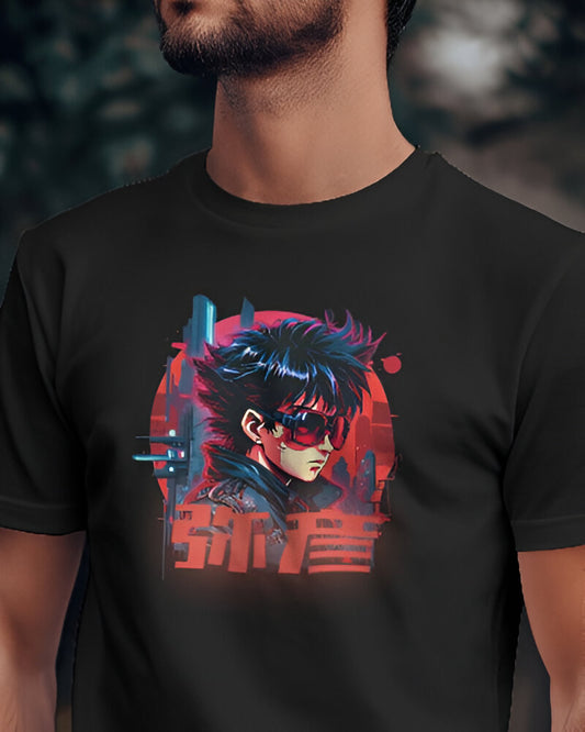 Retro Anime Yahiko Black Unisex T-Shirt