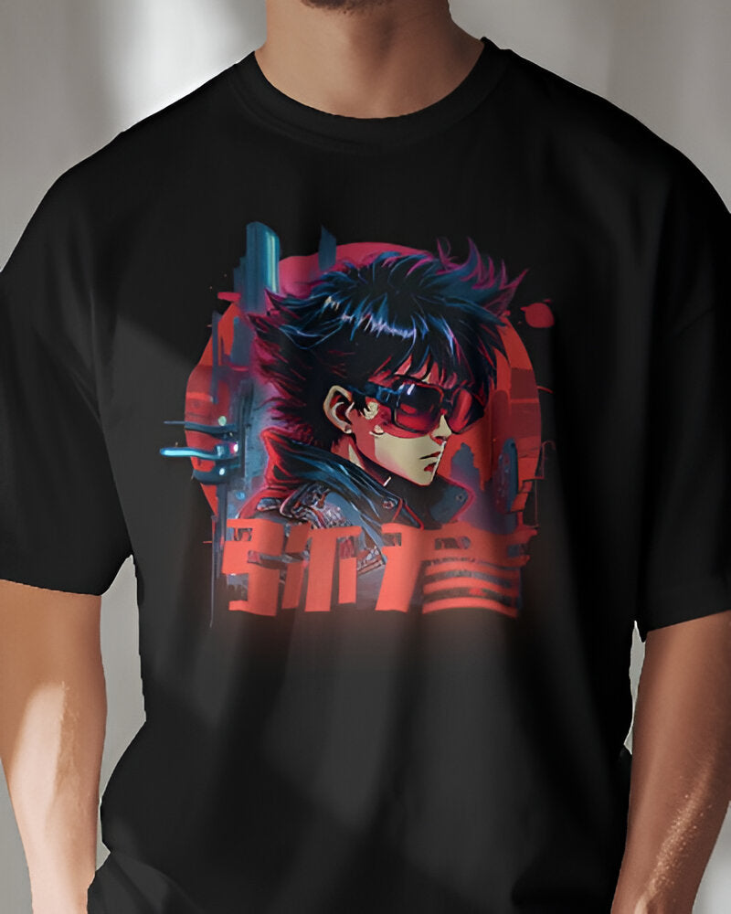 Retro Anime Yahiko Black Unisex T-Shirt